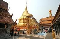 Voyages Thailande: L'autre visage de la Thailande, visite temple son chedi