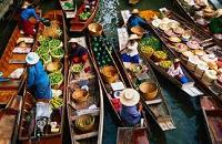 Voyages Thailande: L'autre visage de la Thailande, visite marcheflottant damnoen saduak